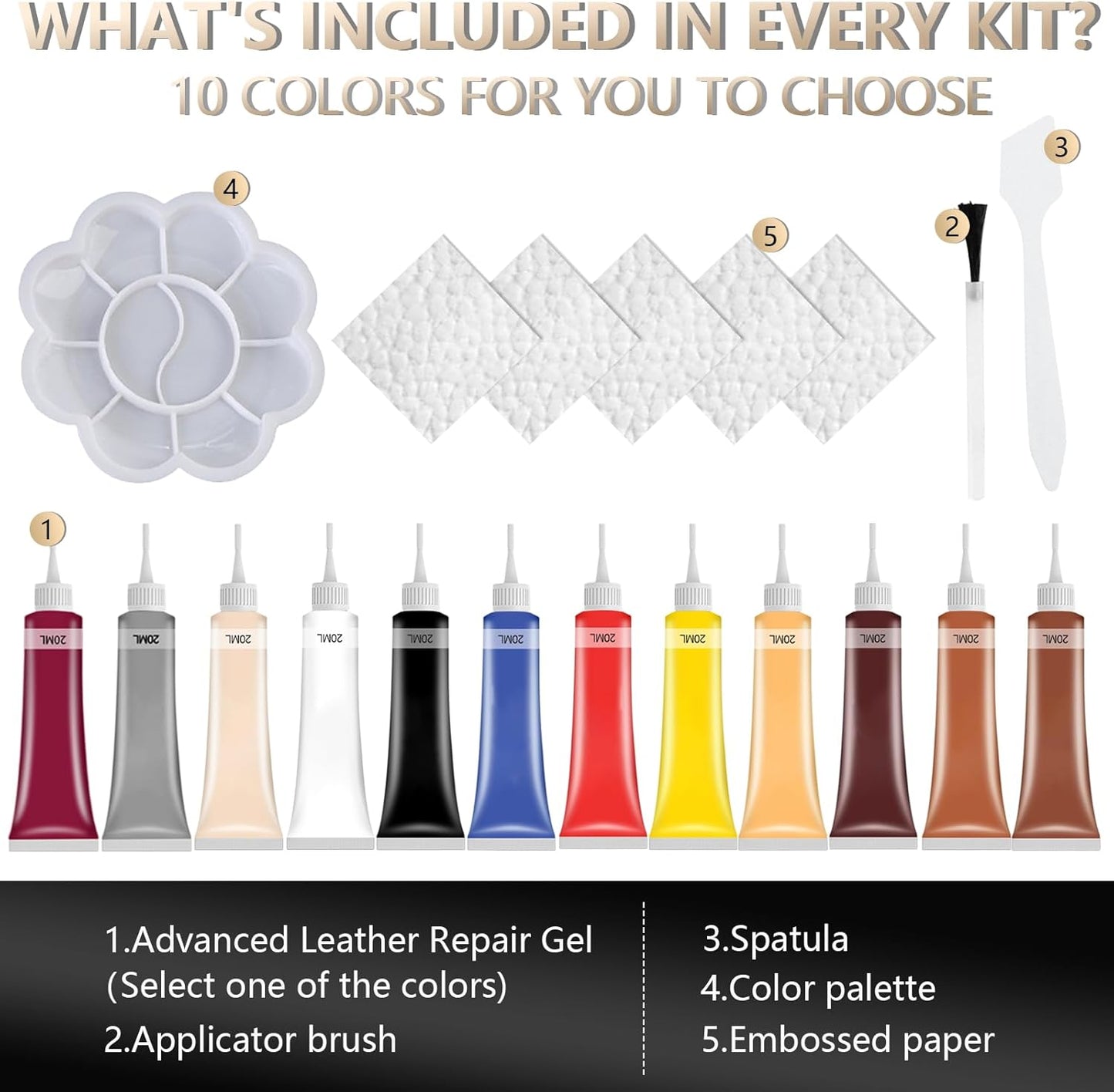 Advanced Leather Repair Gel, 2025 New Leather Repair Coloured Cream Gel, Upgrade Professional Leather Repair Kit for Car Seat Vinyl Repair Kit, Multifunctional Couch and Jacket Repair Kit (Blue)