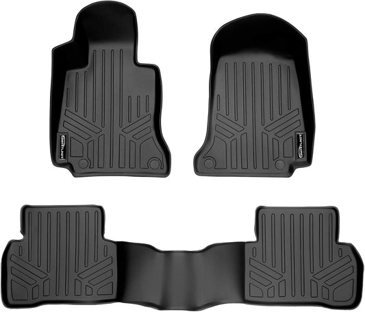 SMARTLINER Custom Fit Floor Mats 2 Row Liner Set for 2017-2023 Mercedes-Benz AMG C 43