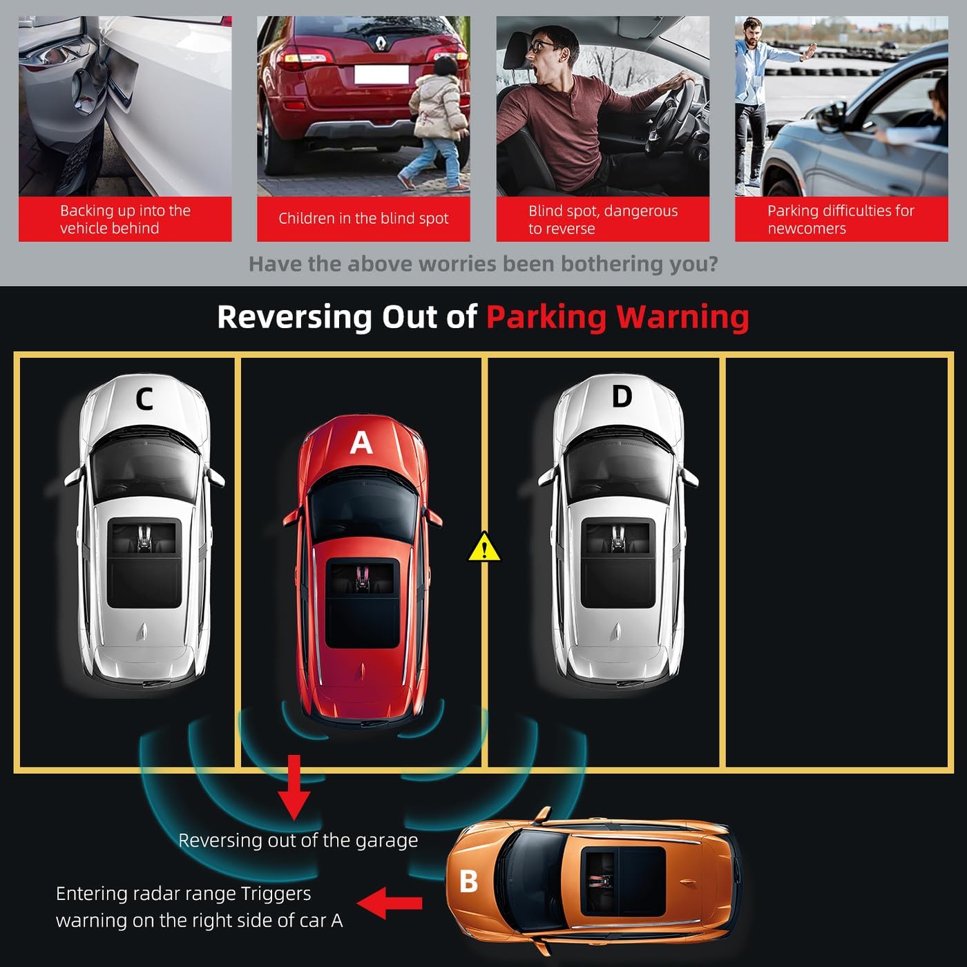 4pcs PDC Bumper Parking Aid Assist Sensor Backup Reverse Radar Replacement Kit - Compatible with 2011-2017 Toyota Sienna Lexus 2010-2013 GX460 2010-2012 RX350 RX450h - 89341-48010 89341-60030