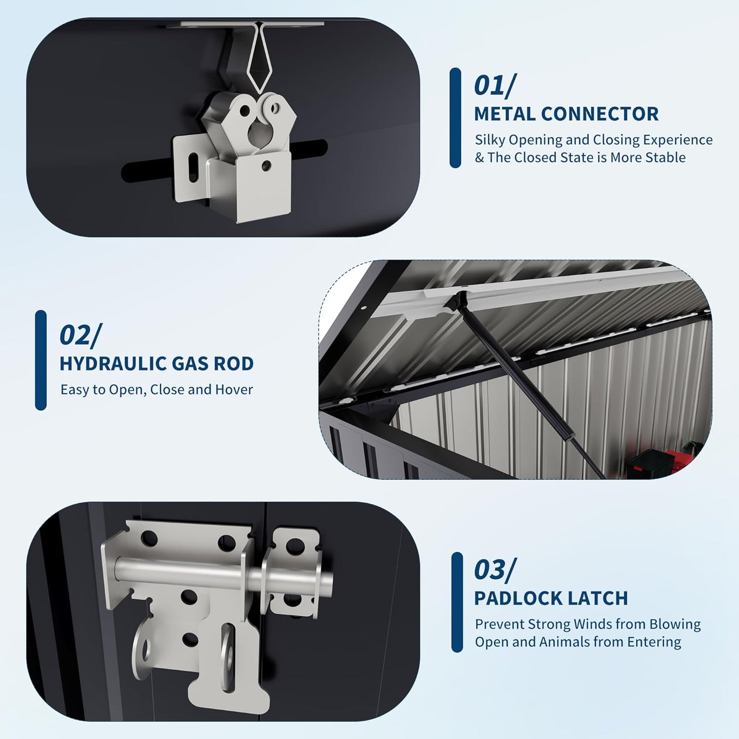 2 Trash Cans Metal Outdoor Storage, 3x6 FT Garbage Bin Storage Shed with Chain Lid, Garbage Can Metal Sheds for Garden, Backyard, Lawn and Patio