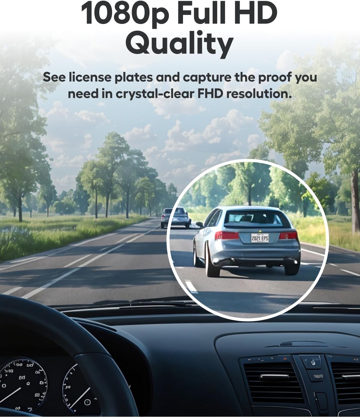 Nexar Beam2 Mini Dash Cam Car Camera 64GB Storage 24H Parking Mode Wide Angle FHD Lens Wireless Dash Camera for Cars Includes $25 OBD Hardwire Kit for Continuous Power