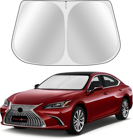 Custom Fit Windshield Sun Shade for Le-xus RX 2016-2022 - Full Coverage, 210T Reflective Fabric, Double-Layer Design - Blocks 99% UV Rays, Keeps Car Cool, Easy to Install and Store