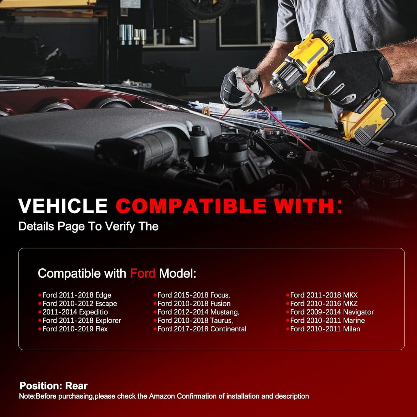 Parking Assist Sensor Compatible with Edge Escape Expedition Explorer Flex Focus Fusion Mustang Taurus MKS MKT MKX MKZ Navigator Mariner Milan 2011-2018,8A53-15K859-ABW 4PCS Parking Sensors