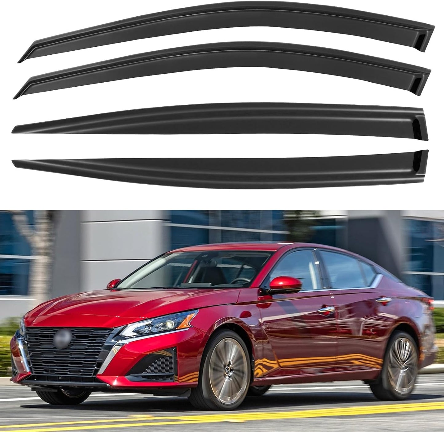 Window Visors Rain Guards for 2019-2025 Nissan Altima, Out-Channel Window Vent Wind Deflectors Visors Shades for 19-25 Altima