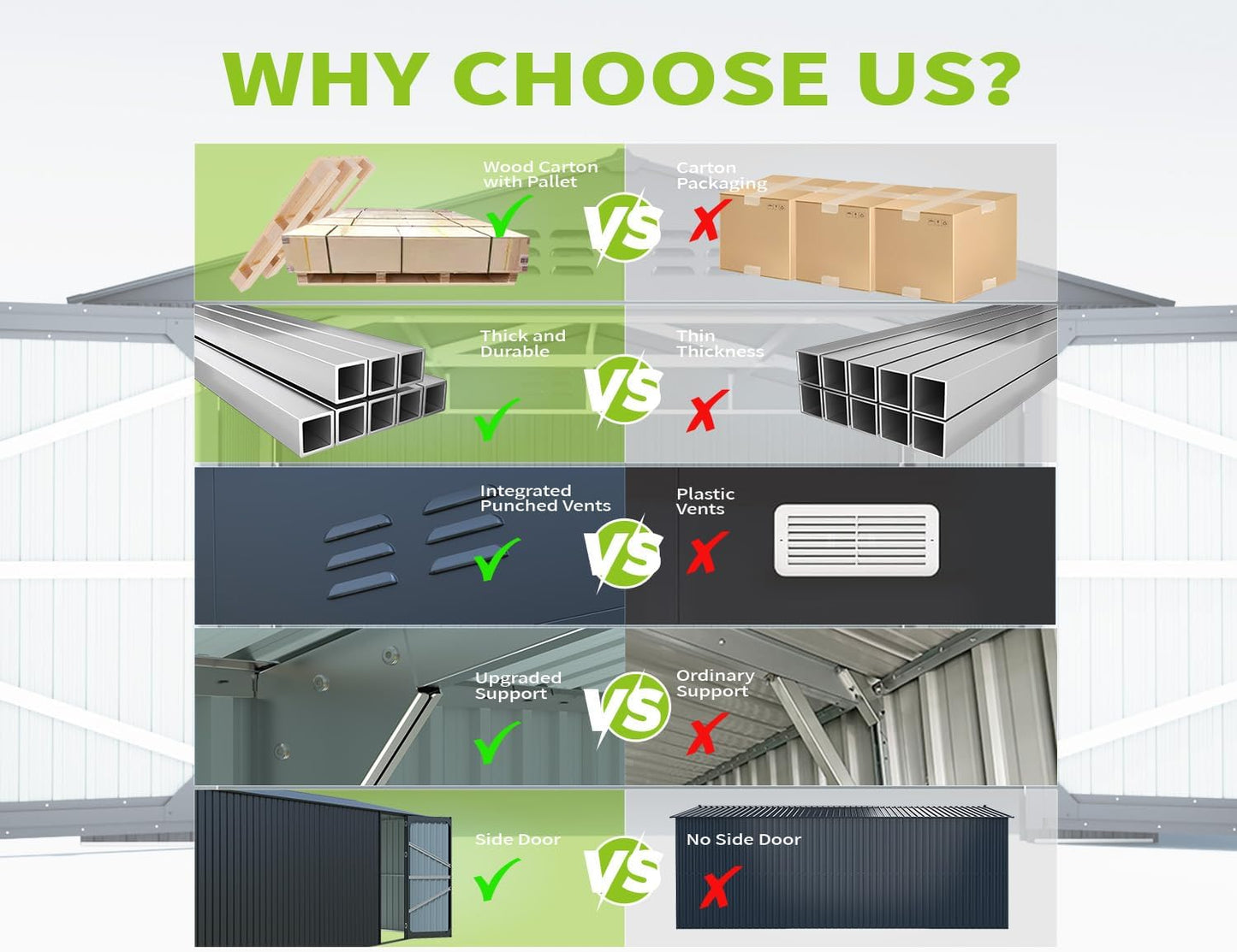 20 x 13 FT Outdoor Storage Shed, Large Metal Garden Shed with 2 Lockable Doors, Tool Shed Outdoor Storage with 4 Air Vents, Garage Shed Waterproof for Car, Truck, Bike, Garbage Can, Tool, Black