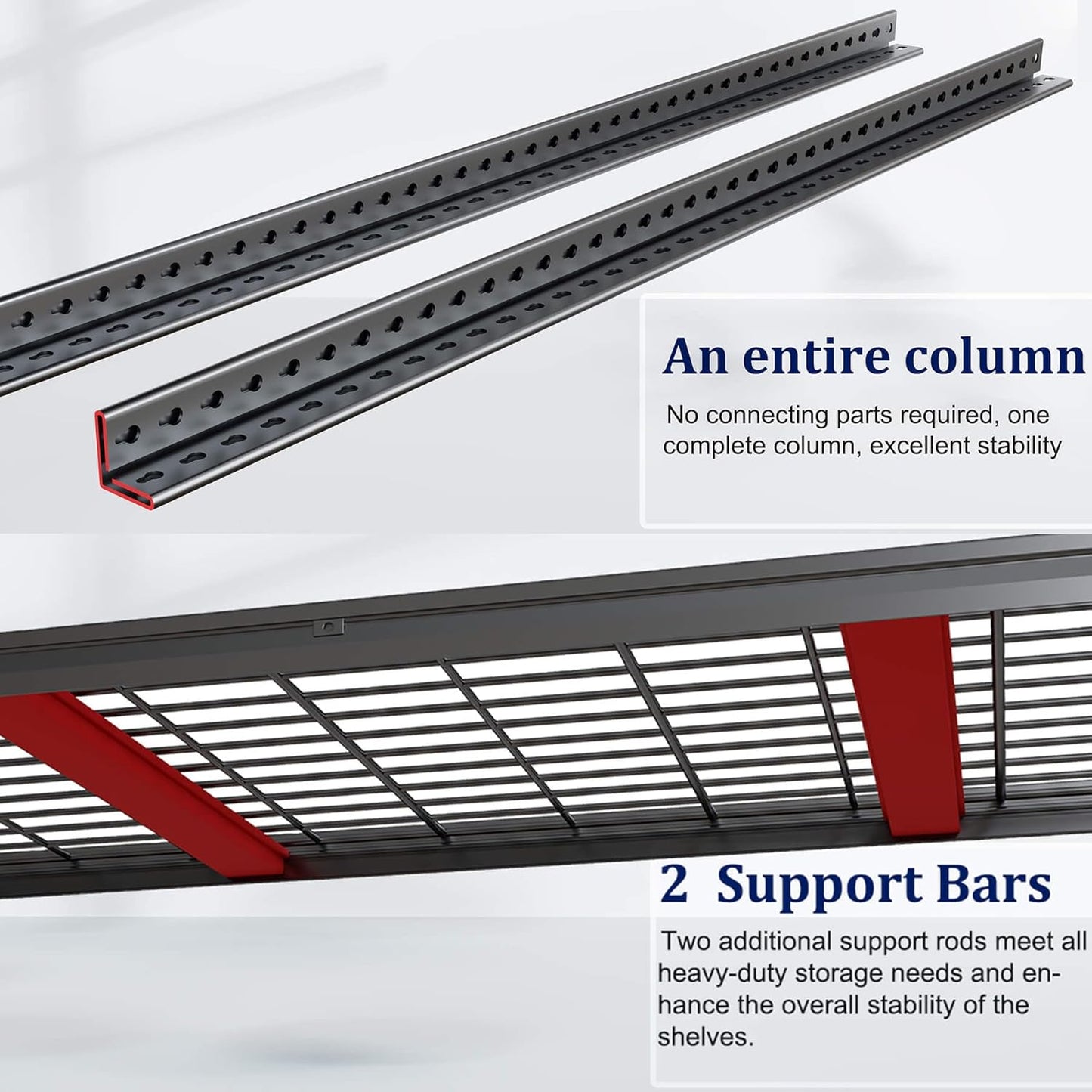 77" W Storage Shelves Heavy Duty Garage Shelving 4 Tier Metal Shelving Unit, Adjustable Shelves, 5000LBS Steel Industrial Shelving for Basement Warehouse Commercial, 77" W*24" D*72”H, Black