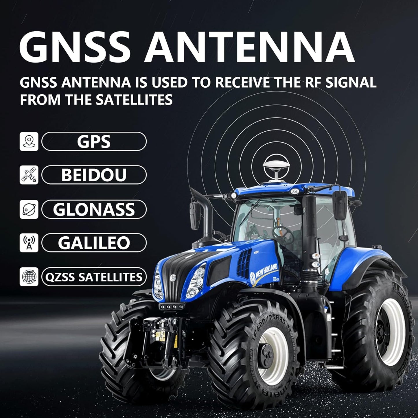 Tractor GPS Navigation System | 7-inch High-Accuracy GNSS Agricultural Navigator for Precision Farming, Spraying & Plowing