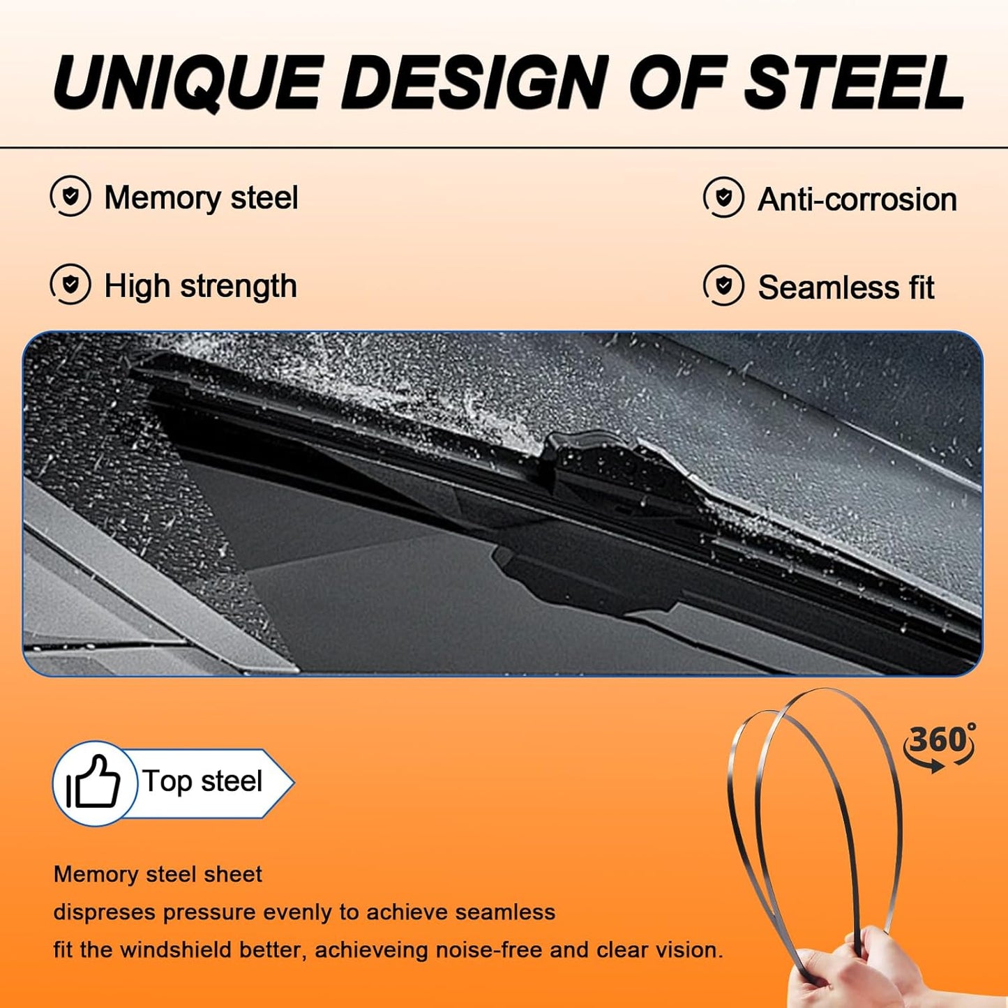 HULADAED® 22'' 20'' 10'' Windshield Wipers Replacement for Jeep Renegade 2023-2015,Silicone Front Rear Wiper blades for MY Car-All Weather & Quiet(3 PACK)