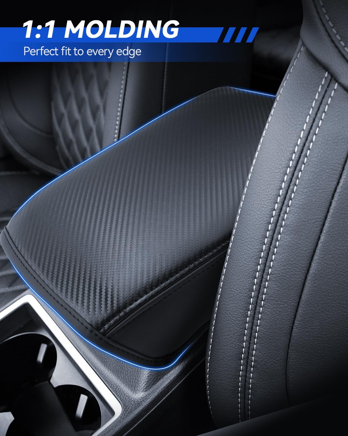 Armrest Cover for 2022-2025 Mitsubishi Outlander(SE/Black Edition/SEL) Accessories Center Console Middle Lid Pad Protector for Car Elbow Rest