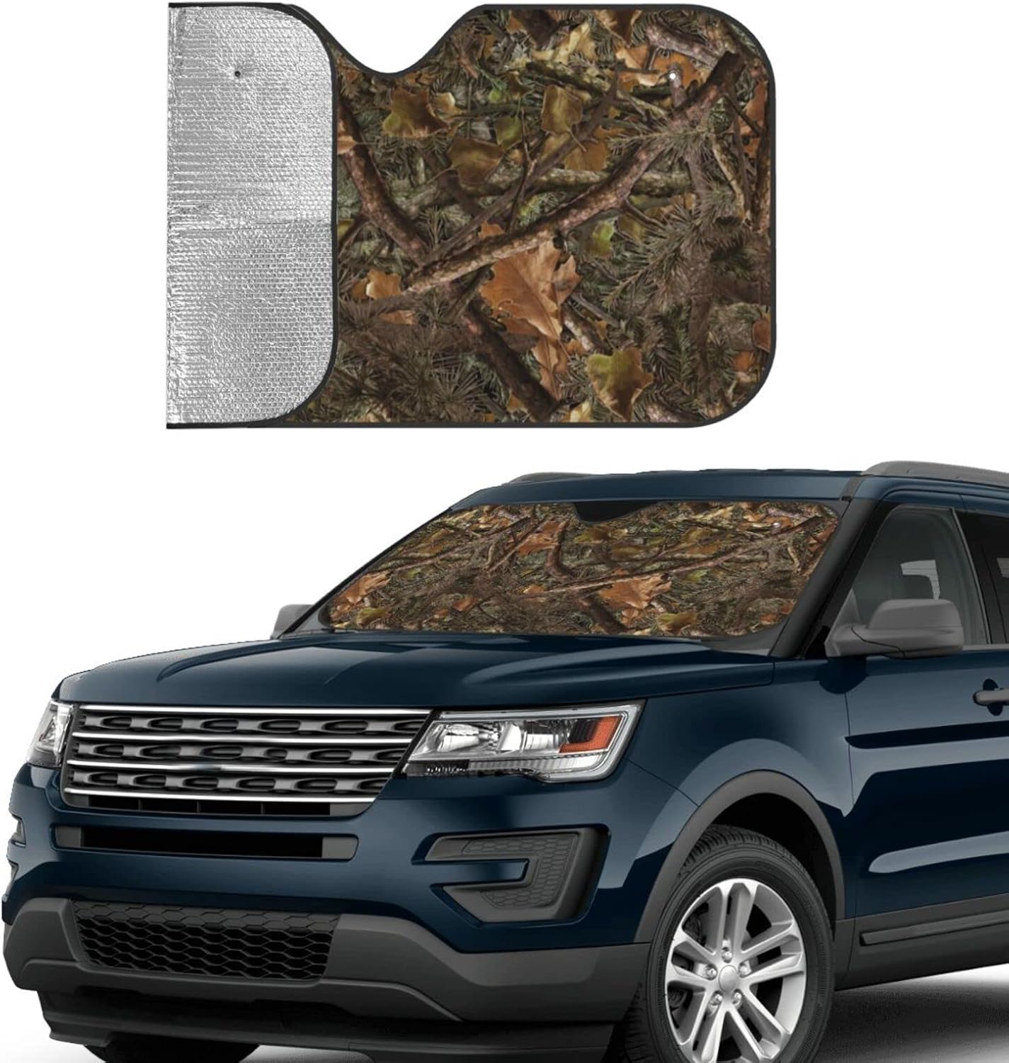 Camouflage Hunting Car Windshield Sunshade Front Window Sun Visor Protector Foldable Shield Cover for Truck SUV