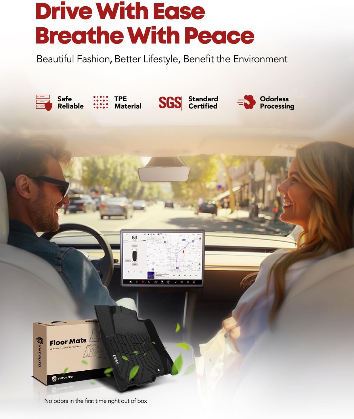 YHTAUTO Floor Mats Fit 2013-2018 Toyota RAV4(Not Fit Hybrid or Prime), TPE All Weather Car Mats Waterproof Anti-Slip Odorless Floor Liner, Interior Car Accessories Front & 2nd Row Liner