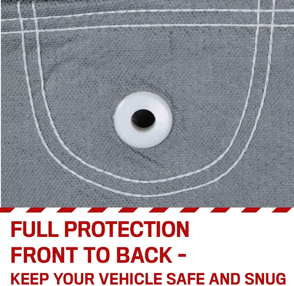 Motor Trend Breathable Lightweight Car Cover, Anti-Moisture Build-Up Water-Resistant Scratch-Resistant Travel-Friendly, Universal Fit for Cars SUVs Trucks Vans All-Weather Outdoor/Indoor, (M) 170" L