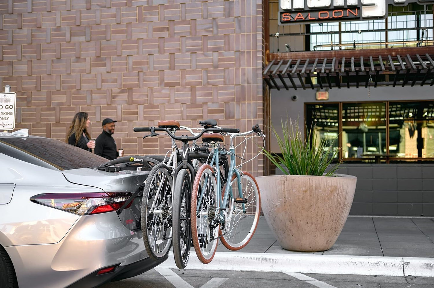 Saris Bones 3-Bike Trunk Rack Bicycle Carrier, Durable, Rust-Free, Anti-Sway Straps, Fits Most Vehicles, Made in USA, Arc-Based Design, 100% Recyclable Materials