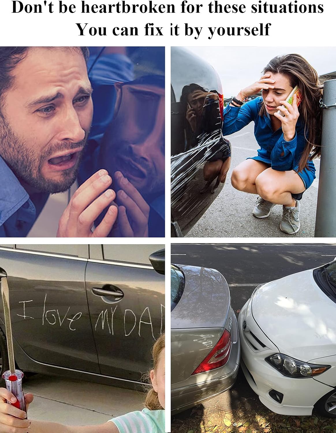 SYOAUTO Gray Car Touch Up Paint Auto Touch Up Paint 0.4 oz Gray Automotive Scratch Repair Pen Brush and Tip 2 in 1