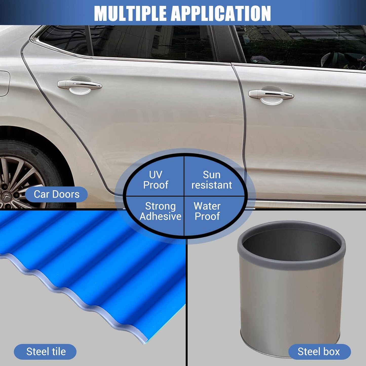 Rubber Edge Trim, Flexible Edge Trim for Sharp Edge, 1/16" U Channel Edge Protector, Self Adhesive Edge Guards for Car Doors and Sheet Metal Parts, 20Ft, Grey Color