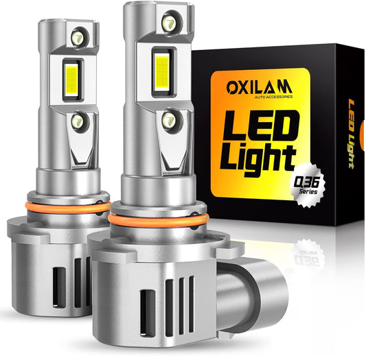 OXILAM 9005/HB3 LED Bulbs 40000LM 900% Ultra-Bright, 3 Min Quick Install, 20 Years Lifespan, No Flicker, 99% Compatibility