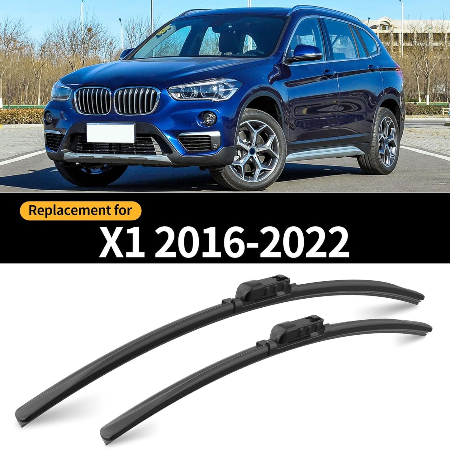 Replacement for BMW X1 2016-2022 Windshield Wiper Blades, 26" 16" 14", 3 Pieces of Car Front and Rear Window Wiper Blades for BMW X1 2016 2017 2018 2019 2020 2021 2022