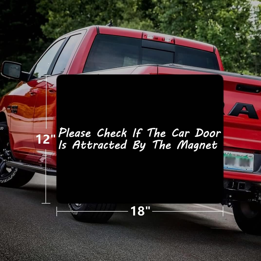 2 Pack Blank Car Door Magnet Sticker, Rounded Corners Magnetic Vehicle Sign, Perfect Magnet for Car to DIY Advertise Business and Cover Company Logo, Personalized Magnet Decal 18"x12" Black