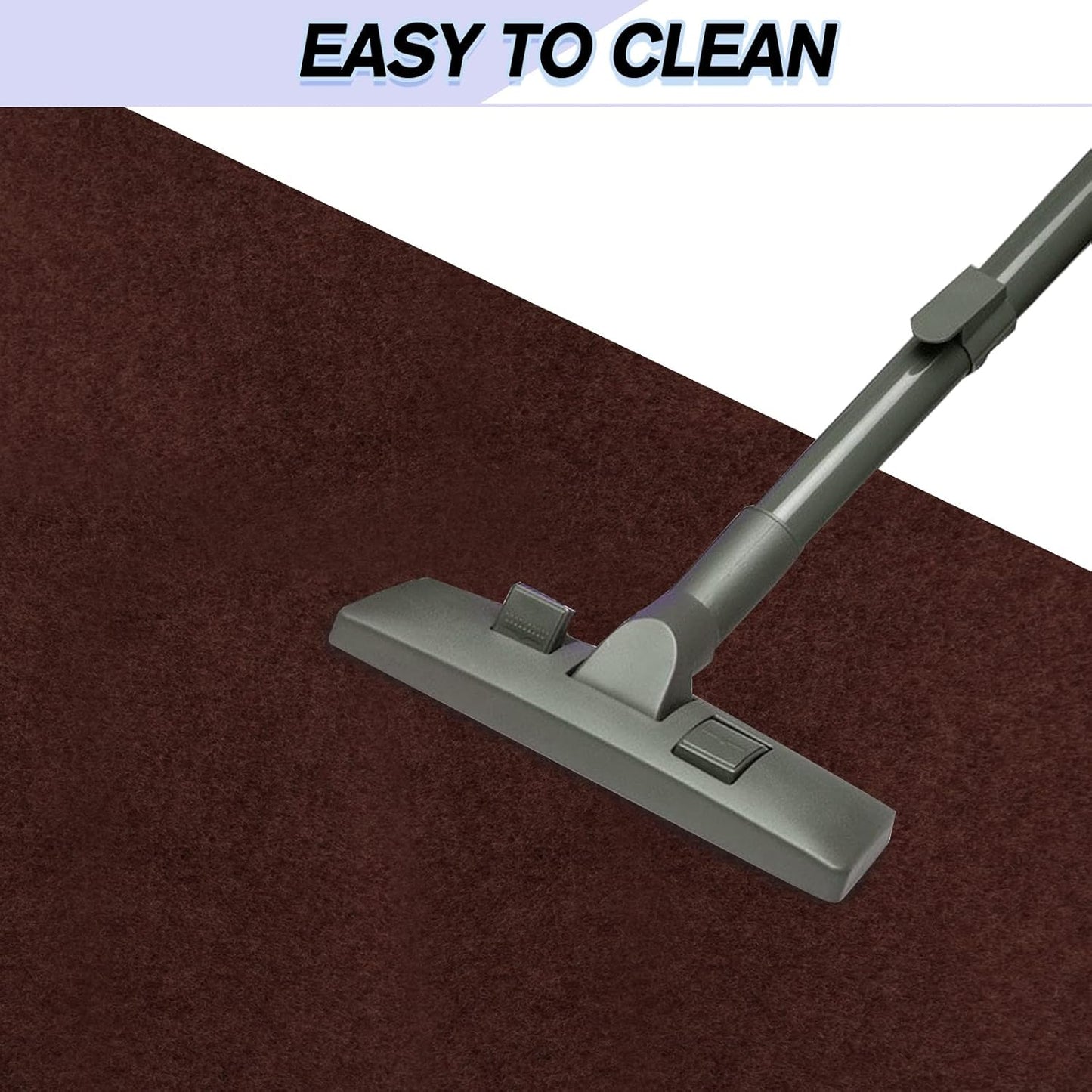 Custom Size Backed Non-Slip Area Rugs Runner, Easy Clean, Waterproof Runner Rugs for Hallway Entryway, Kitchen, Laundry, 4FT x 13FT, Brown