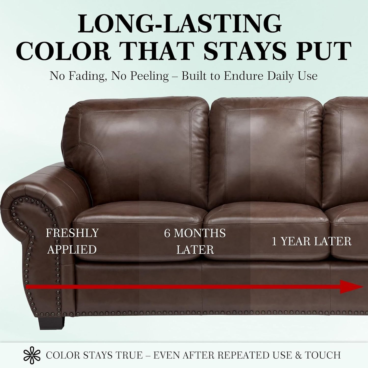 Leather Color Restorer, Leather Recoloring Balm, Scratch Remover, Leather Dye, Leather Paint with Leather Conditioner, Leather Repair Kit for Furniture Couches Car Seats Shoes, Dark Brown