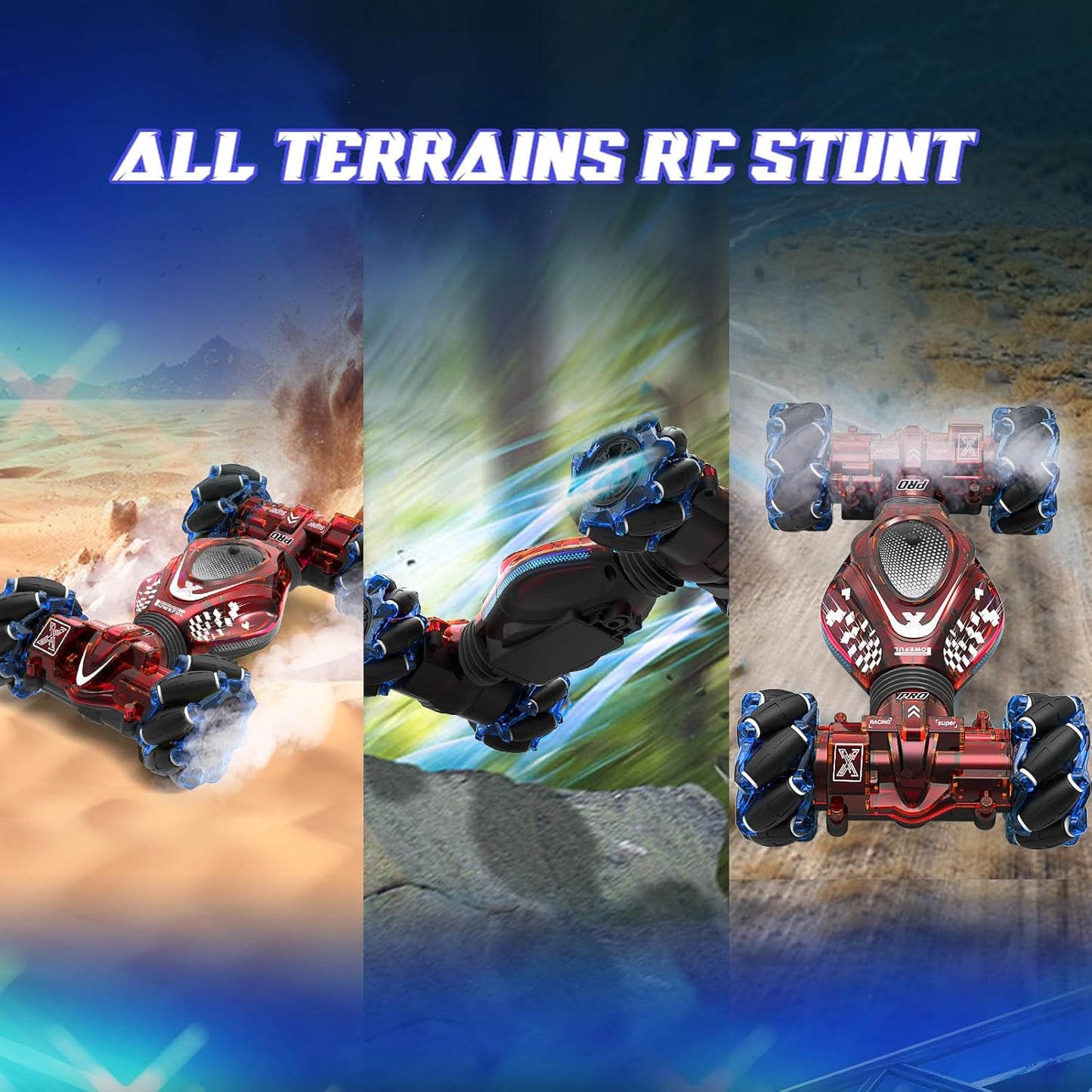 Remote Control Gesture Sensor Toy Cars Drift Twist Car 360° Rotate Off-Road Vehicle with Light Music for 6 7 8 9 10 11 12 Years Old Kids Birthday Xmas Gift