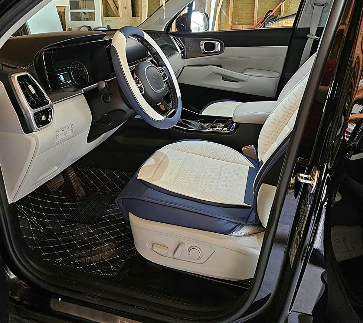 Custom Car Floor Mat Compatible with BMW Mercedes-Benz Toyota Cadillac Lexus Honda Infiniti Nissan Hyundai Kia Audi All Models Cars Sedans SUVs Automotive Mats (Brown)