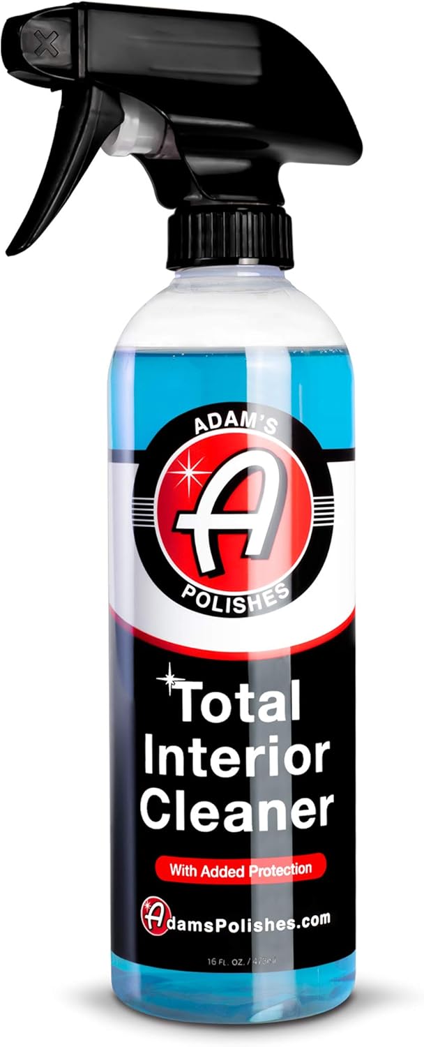 Adam's Polishes Total Interior Cleaner & Protectant, Quick Detailer & SiO2 Protection, Ceramic Infused, Anti-Static, OEM Finish, For Leather, Vinyl, Plastics, Glass & More