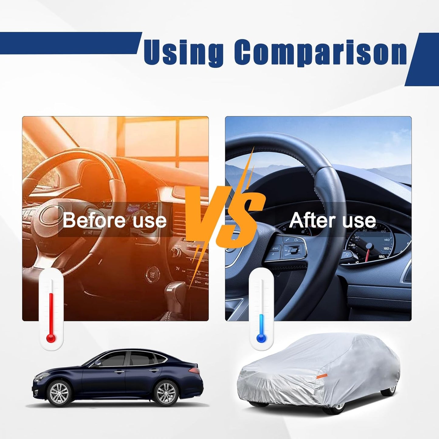 Kayme 6 Layers Car Cover Custom Fit for Pontiac Solstice (2005-2009) Waterproof All Weather for Automobiles, Outdoor Full Cover Rain Sun UV Protection.Silver