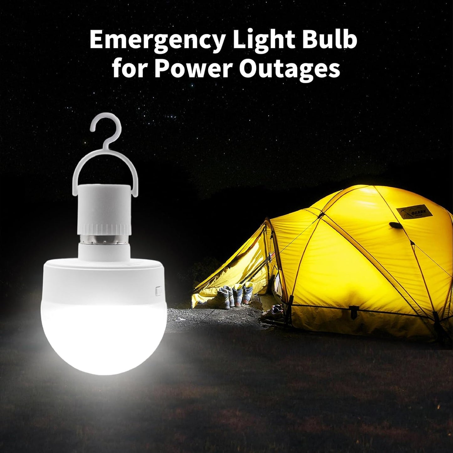 HISTAR Rechargeable Light Bulbs with Remote, E26 Battery Operated Light Bulb for Non-Hardwired Fixture, 3-Color Temperature, RGB, Timer, 4Pack