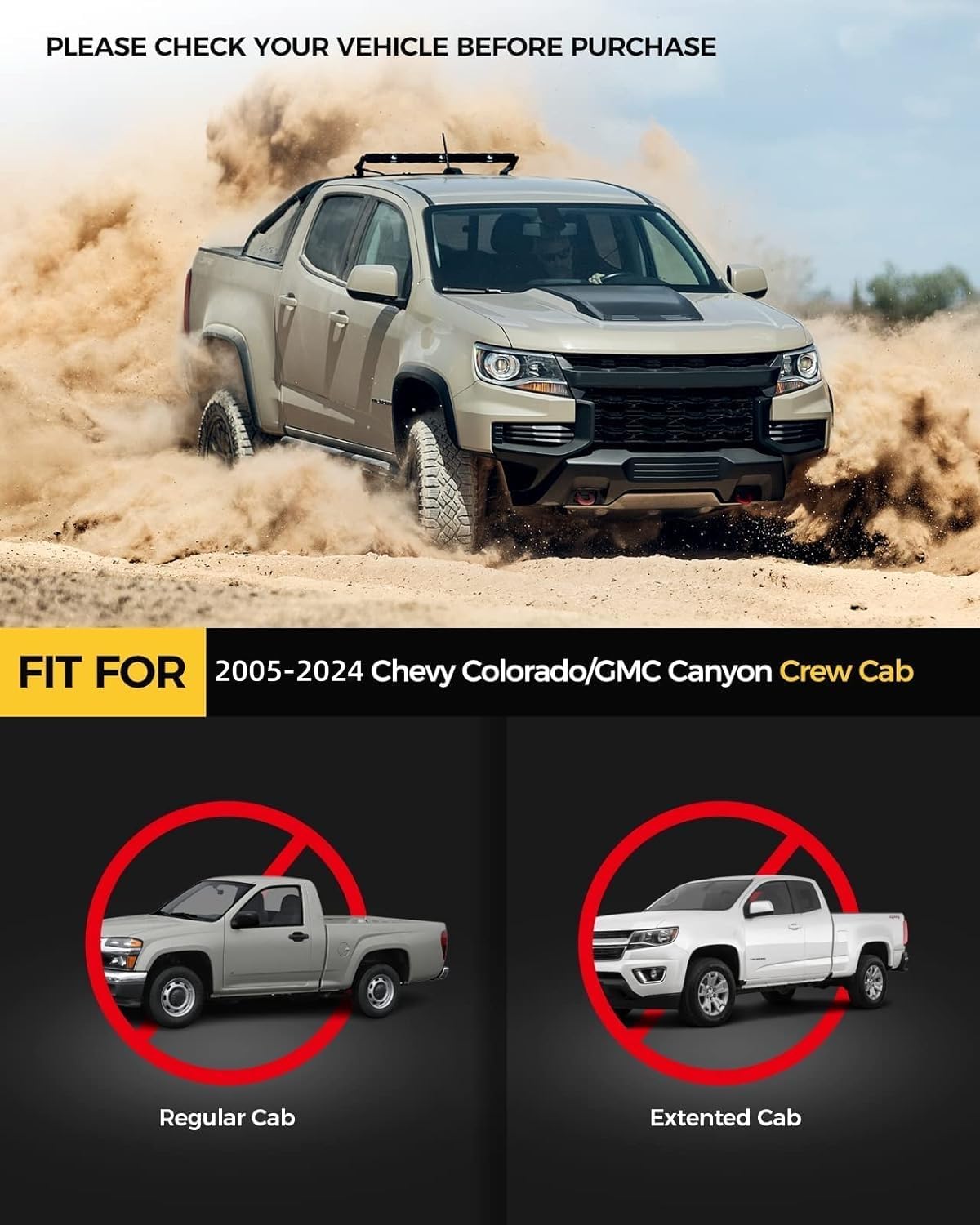 KYX Running Boards & Steps Nerf Bars Fit for 2015-2025 Chevy Colorado/Canyon Crew Cab, A Pair 6 inch Car Door Side Steps Nerf Bars Truck Boards Step Rails-Dual Tube