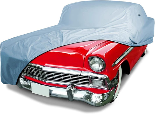 iCarCover Custom Car Cover for 1950-1957 Chevy Bel Air 2-Door, 4-Door, Waterproof All Weather Rain Snow UV Sun Protector Full Exterior Weatherproof Indoor Outdoor Car Cover with Strap