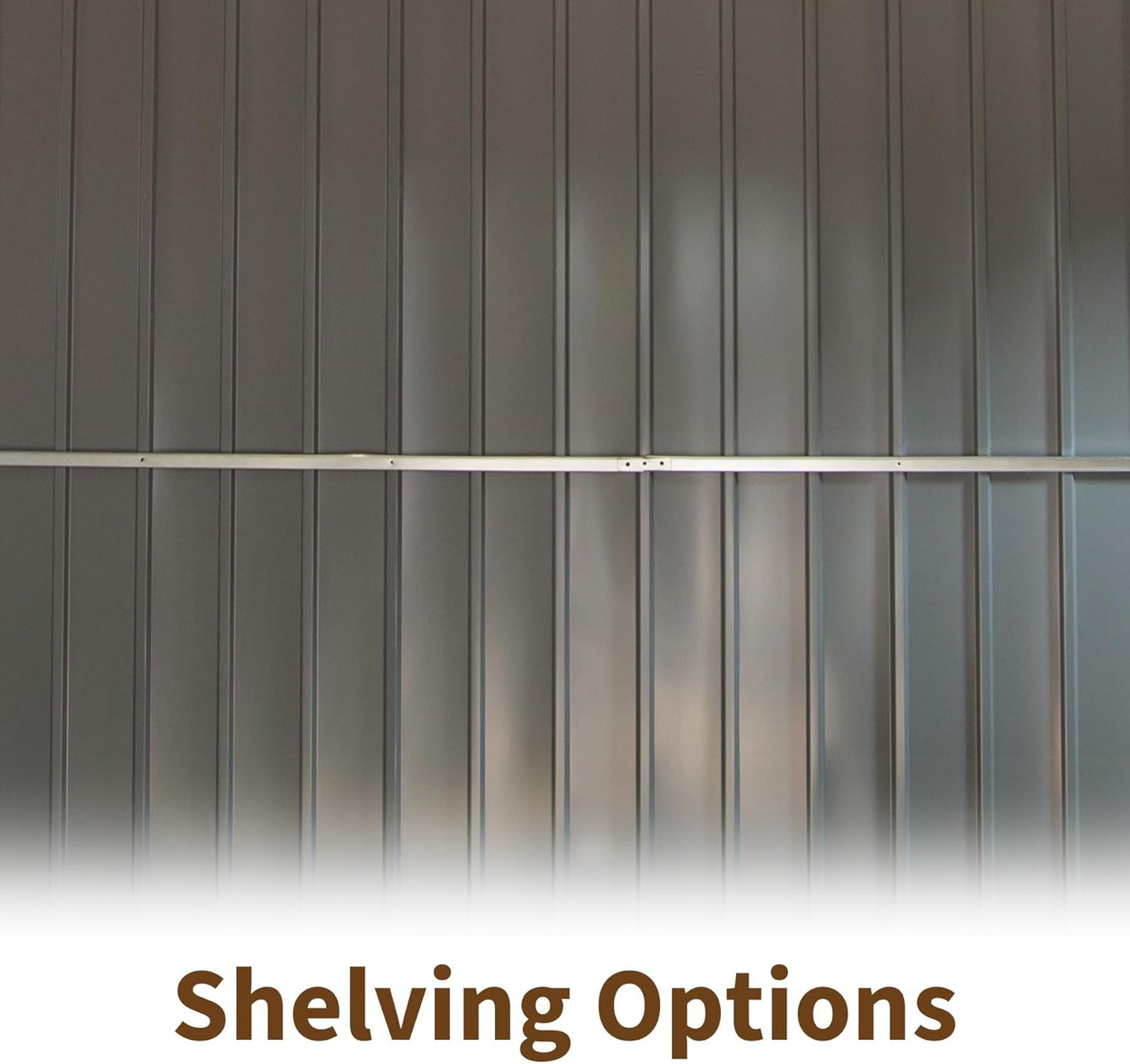 IKERY Large Galvanized Steel Storage Shed - 11' x 9' with Windows and Lockable Door, Outdoor Garden and Utility Tool Shed for Backyard and Patio, Brown