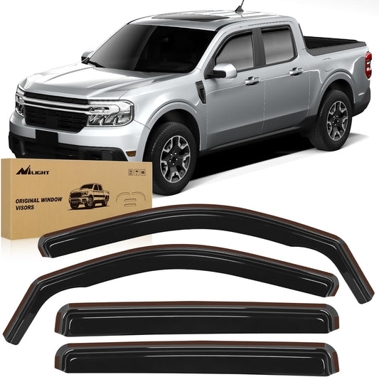 Nilight Window Rain Guards for Ford Maverick 2022 2023 2024 XL XLT Lariat Window Deflectors,Vent Window Visors-4 Pieces
