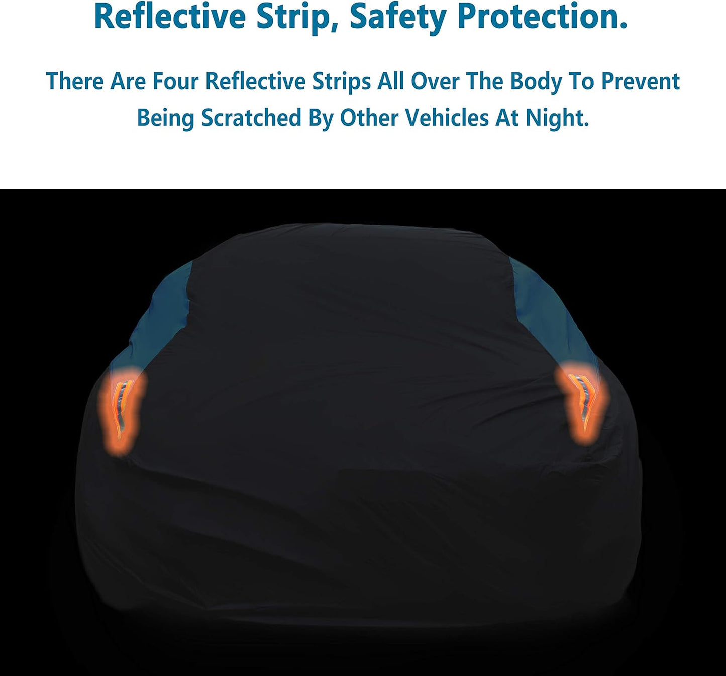 MORNYRAY Waterproof Car Cover All Weather Snowproof UV Protection Windproof Outdoor Full car Cover, Universal Fit for Sedan (Blue, A7-Fit Sedan Length(217-225 inch)