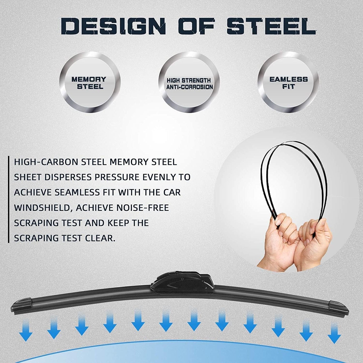 AUTOBOO 26"+19" Windshield Wipers with 16" Rear Wiper Blade Sets Replacement for 2010 2011 2012 2013 2014 2015 Toyota Prius -Original Factory Quality (Pack of 3)