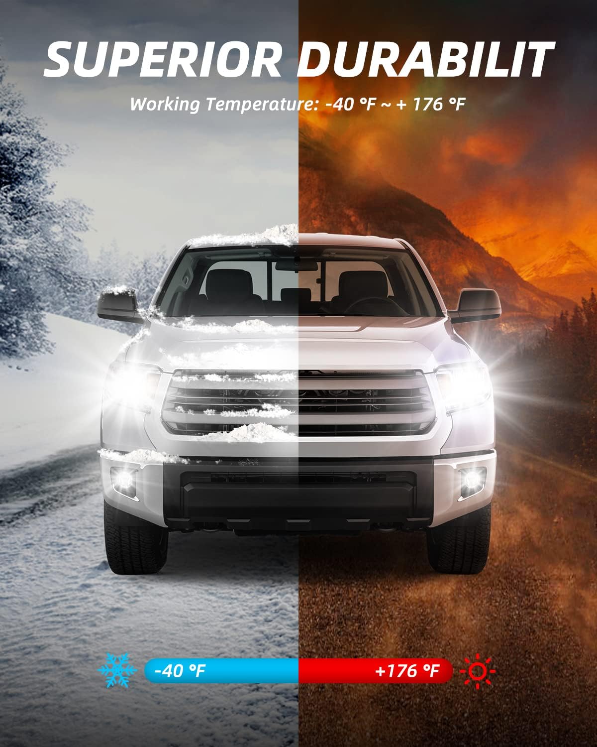 AUTOONE Upgraded 9005 LED Bulbs 22000 Lumens for High Beam, 600% Brighter 6500k White Wireless Plug and Play Canbus Ready Automotive Light Bulb Replacement for Halogen