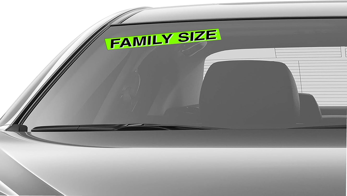 Ez-line Vinyl Windshield Stickers 3 Dozen 15 Inch Chartreuse Slogan Dealership Pro Pack for Car Lots (EZ115-Pack8)