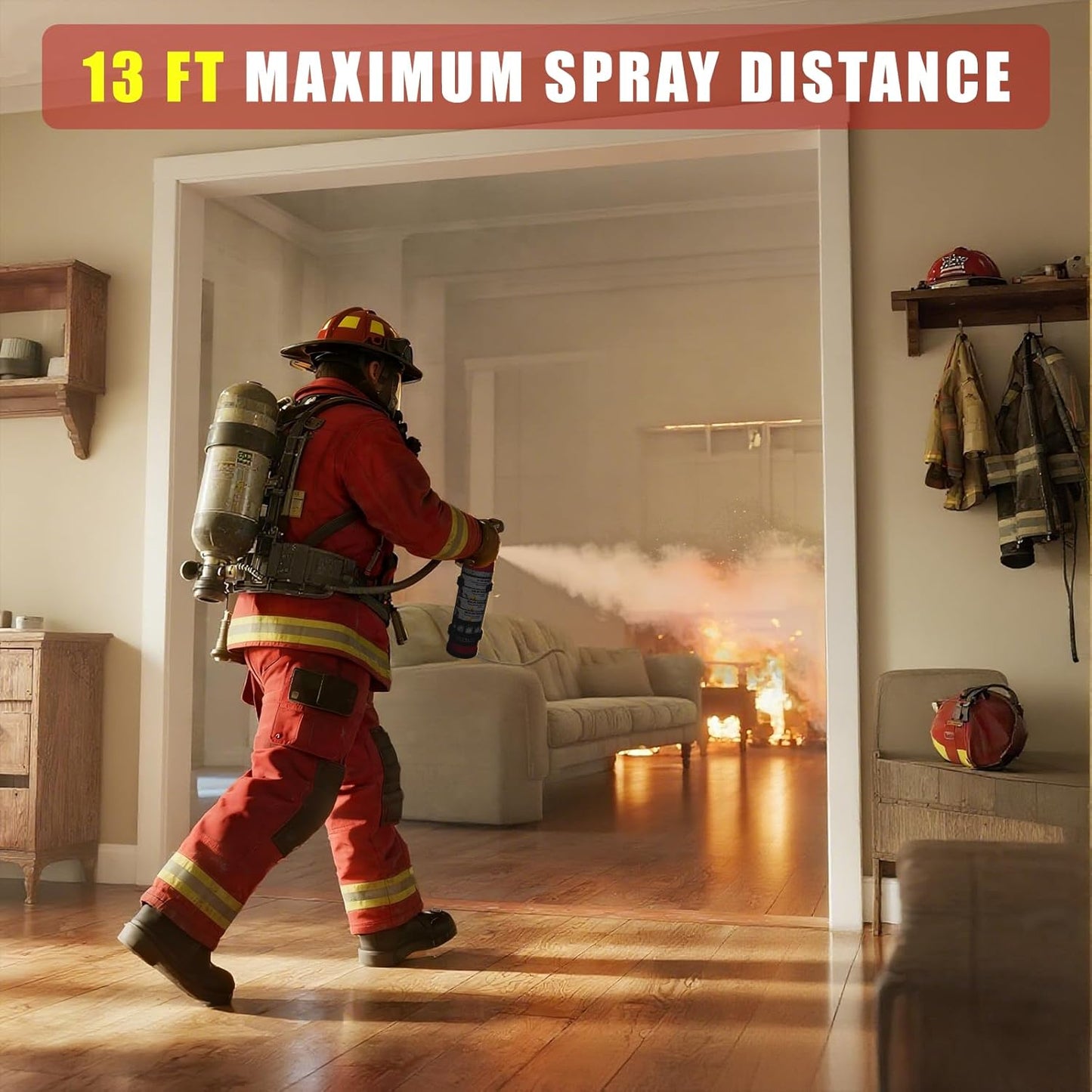 Dry Stop Fire Extinguisher for Home & Vehicle - 600g Dry Chemical Powder Fire Extinguisher | Grease & Electrical Fire Extinguisher for Kitchen, Car, Portable (6-Pack)