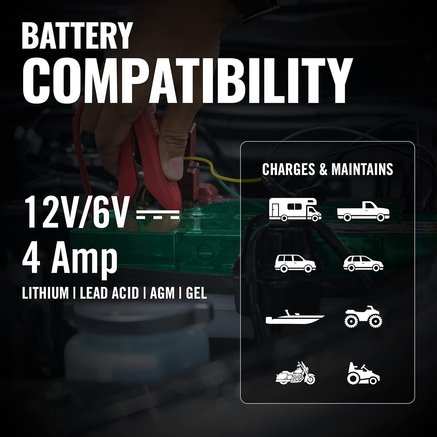Battery Tender 5 Bank Multibank Charger - 20 AMP (4 AMPs Per Bank) - Selectable 12V / 6V - Smart and Switchable 12V Multi Battery Charger and Maintainer for Automotive and Marine - 021-0133-DL-WH