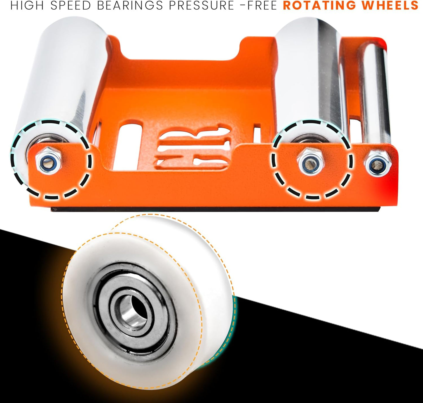 Grand Pitstop Motorcycle Wheel Cleaning Stand - Paddock Stand Replacement - Wheel Roller Stand for tire Cleaning & Chain Lubrication - GRoller Medium (Bikes < 485 lb & Tyre Width <180 mm)