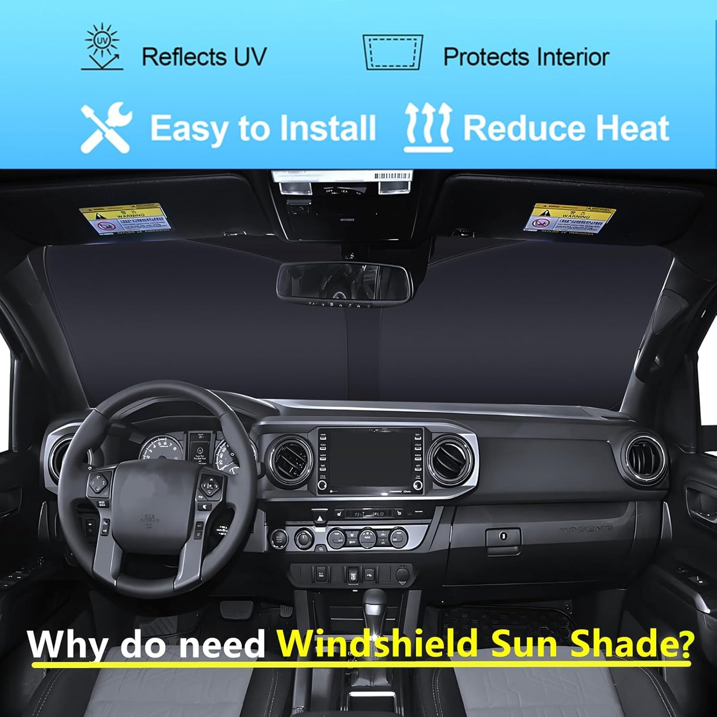 Windshield Sun Shade for hyund-ai Elantra 2021-2024 2025 Custom Fit Foldable Front Window Sunshade Sun Visor Protector Block UV Rays Keep Your Car Cooler