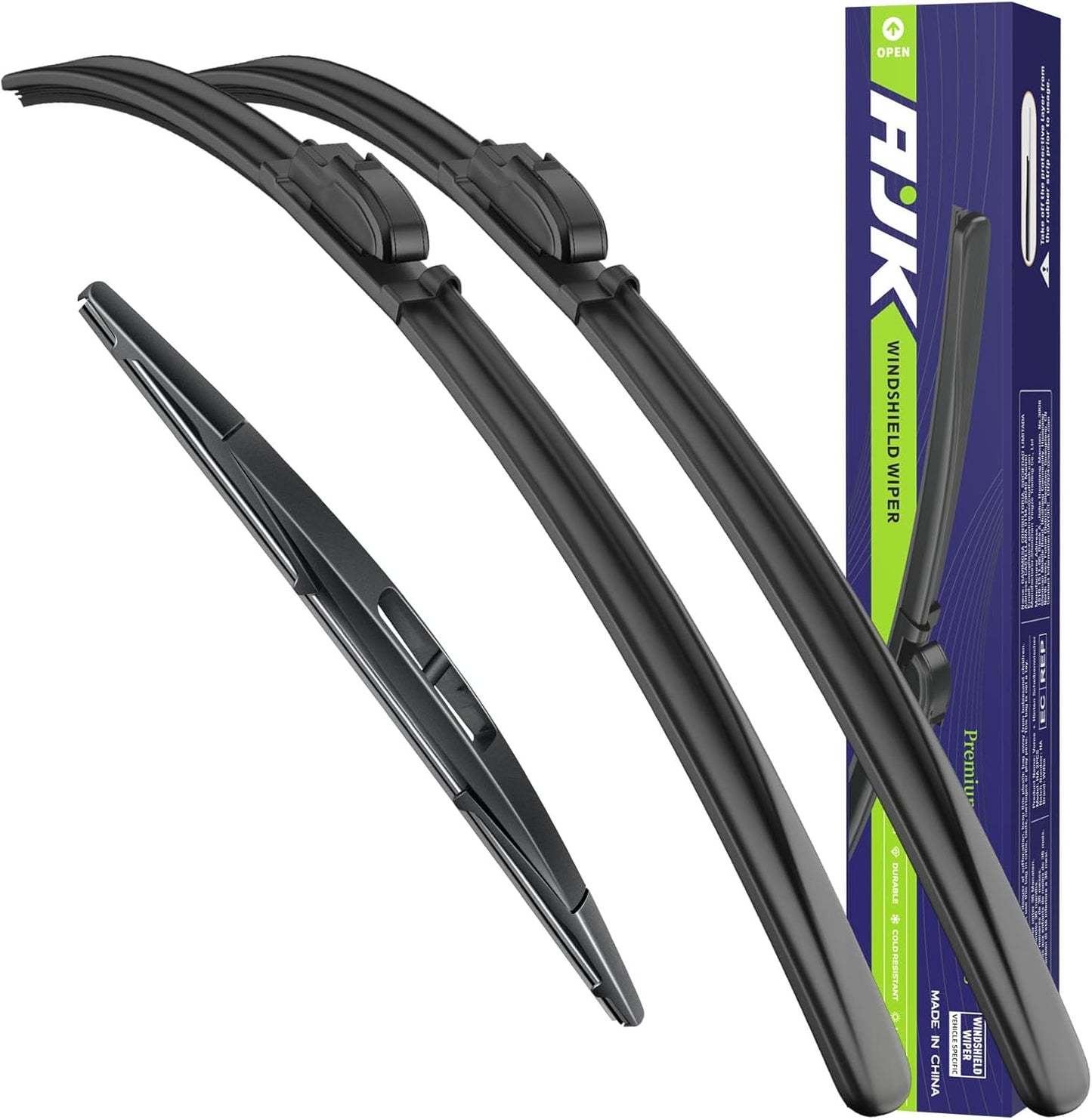 AJK Windshield Wiper Blade, OEM Quality Front and Rear Windshield Wipers for Mazda CX-50 2023 2024 2025, 26" 16" 10" Window Blades (Set of 3)