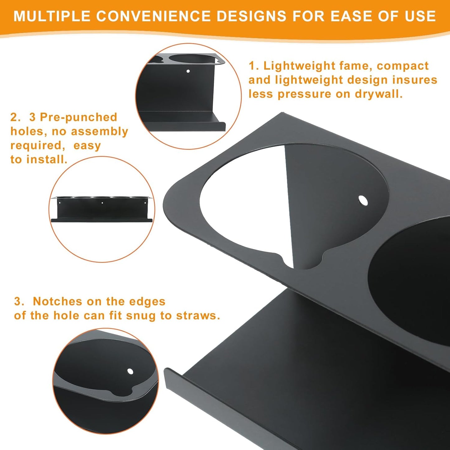 Aerosol Spray Can Holder Rack 4 Packs, Spray Bottle Organizer Wall Mounted Heavy-Duty Steel Paint Bottle Storage Rack for Garage and Workspace