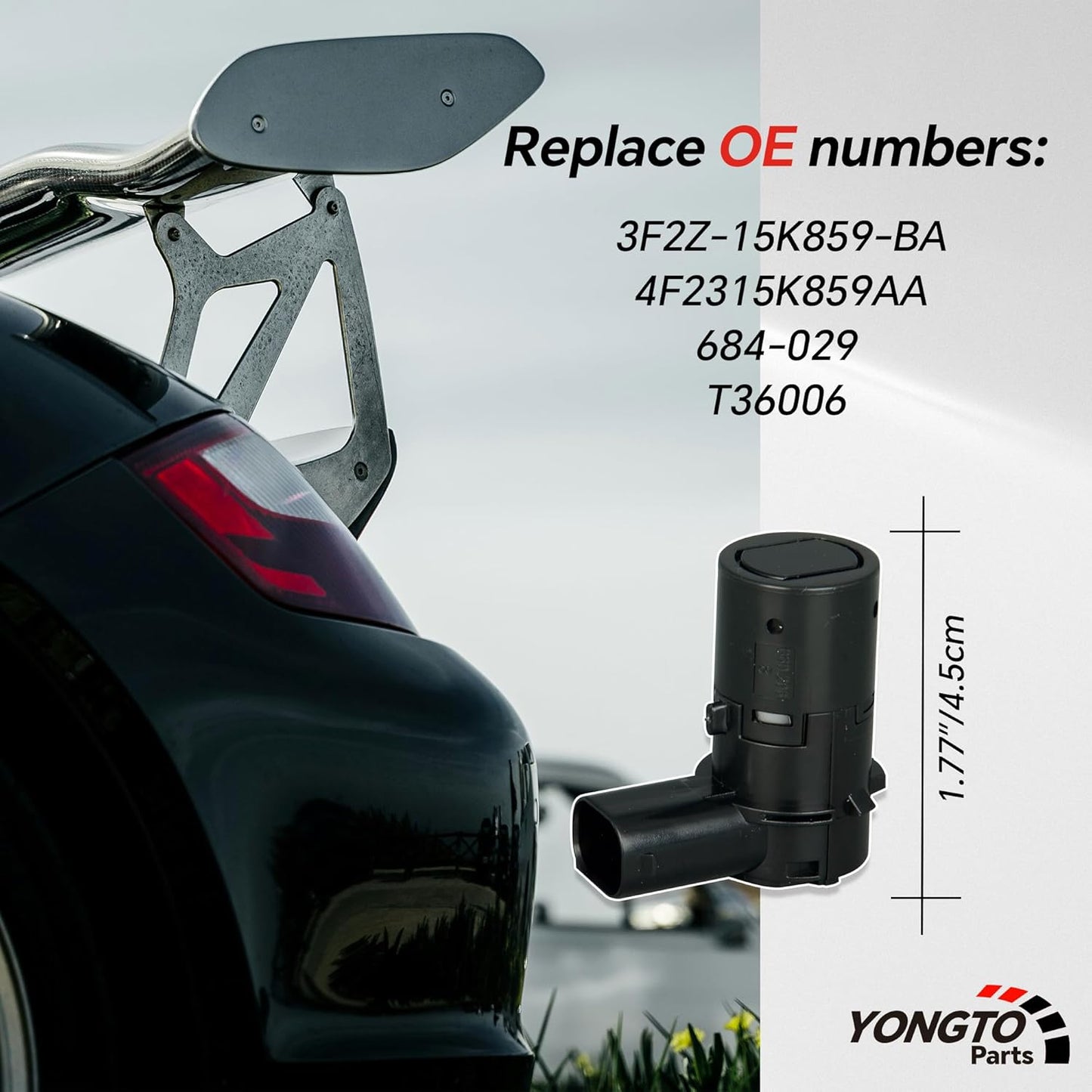 3F2Z15K859BA 4Pcs Reverse Backup Parking Assist Sensor Compatible with Ford F150 F250 F350 Super Duty E150 E250 E350 Lincoln Navigator Mercury Mariner Mountaineer Replace OE 4F2315K859AA