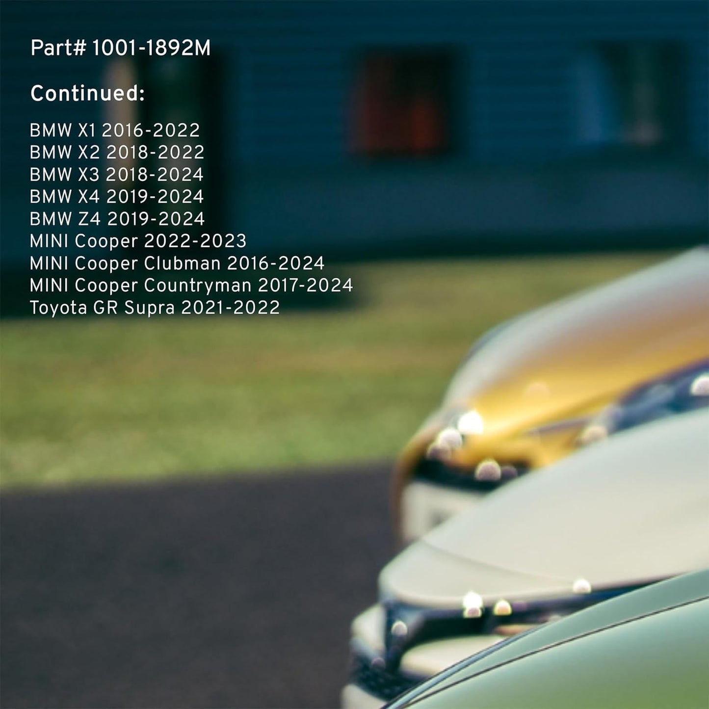 Premium Semi-Metallic Front Brake Pads (1001-1892M) Compatible with 2016-2025 BMW/Mini/Toyota (220i/228i/230i/330e/330i/430i/Cooper Clubman/Cooper Countryman/GR Supra/X2/X3/X4/Z4 & More)