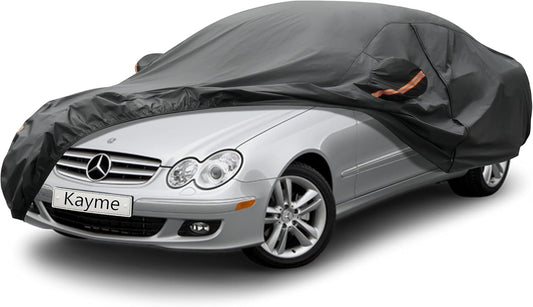 Kayme 7 Layers Car Cover Custom Fit for Mercedes Benz CLK 200 280 320 350 430 500 (1997-2025) Waterproof All Weather for Automobiles, Outdoor Full Cover Rain Sun UV Protection.