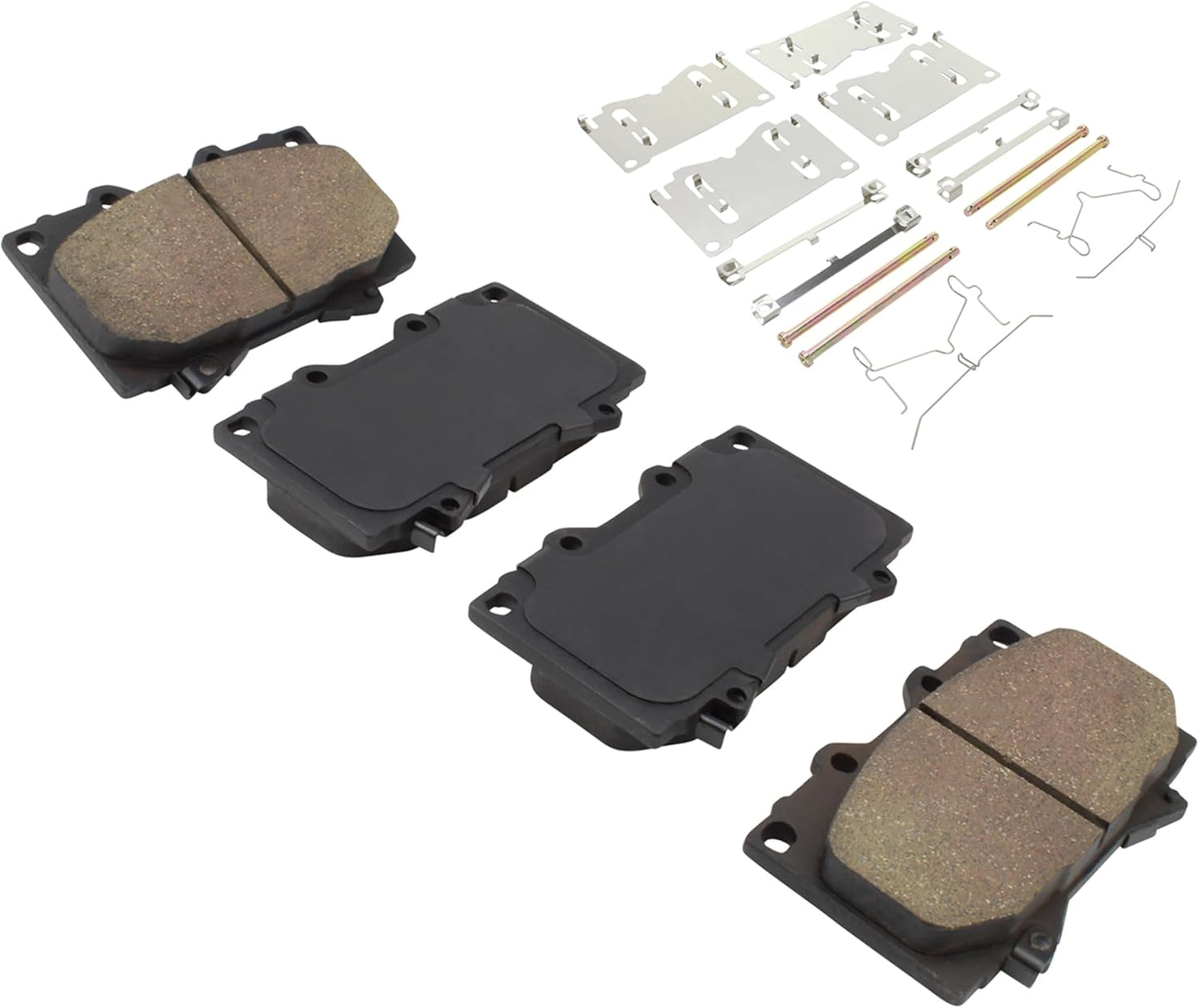 Premium Semi-Metallic Front Brake Pads (1001-0772M) Compatible with Lexus LX470 1998-2007, Toyota Land Cruiser 1998-2007