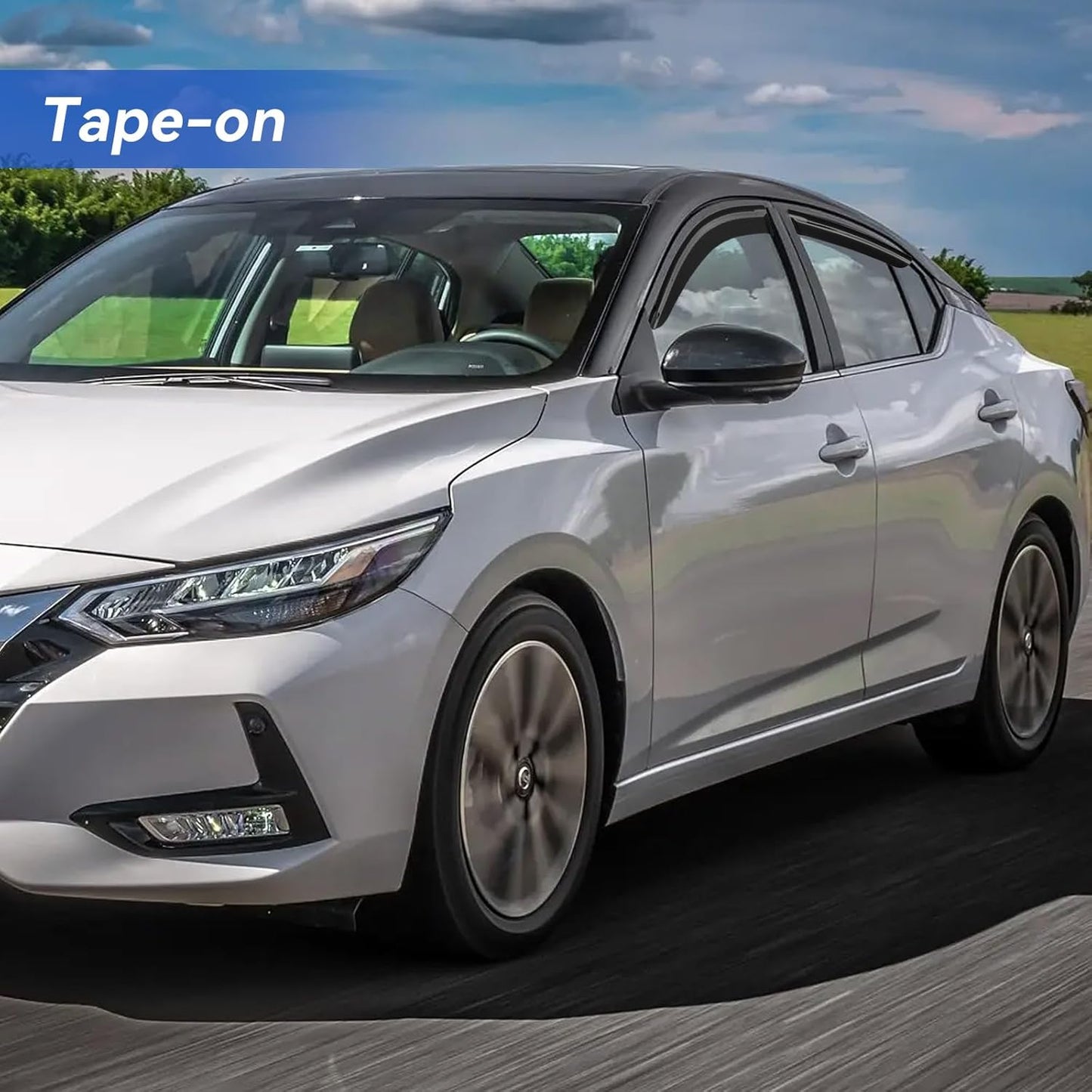 Window Visors Rain Guards for 2020-2025 Nissan Sentra, Out-Channel Window Vent Wind Deflectors Visors Shades for 20-25 Sentra