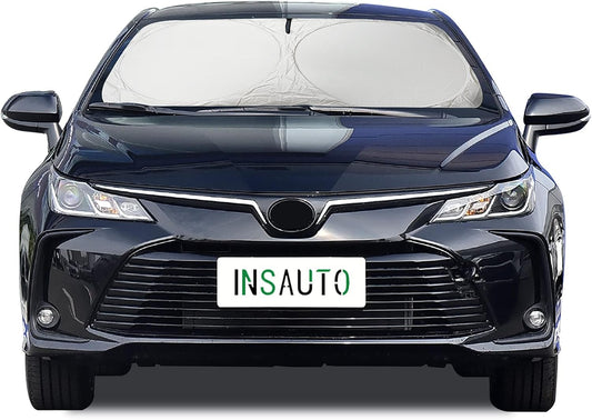 INSAUTO Windshield Sun Shades Custom Fit for Toyota Camry 2007-2017- Sunshade for Front Window Cover - Double Layer Heat Shield Sun Visor Cool Car Accessory