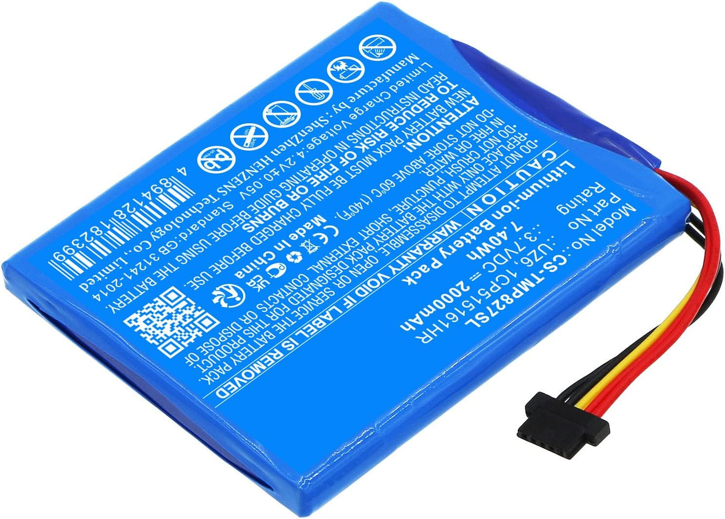 GPS Navigator Battery for Tomtom Pro 8270 Pro 8275 Bridge 4F173 UZ6 1CP515161HR